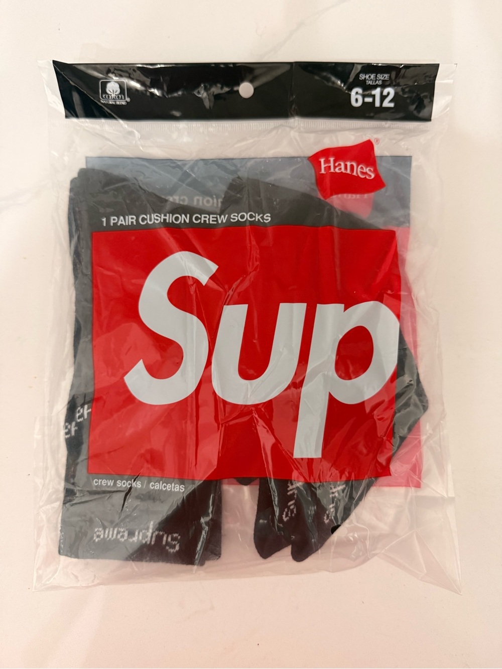 black supreme socks